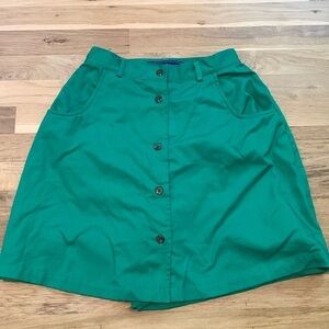 Karen Scott Button-Up Kelly Green Skort Women’s 8
